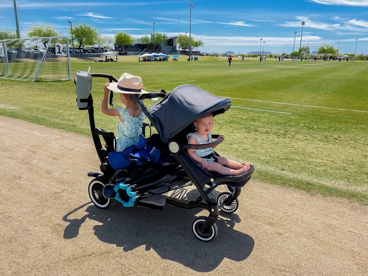 Austlen Entourage Stroller at Soccer Game